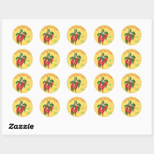Sticker Rond Red Hot Chili Peppers Texte d'art mexicain