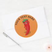 Sticker Rond Red Hot Pepper Diva (Enveloppe)
