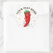 Sticker Rond Red Hot Pepper Diva Paint Splatter (Sac)