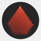 Sticker Rond Red Incendia Script Fractal (Devant)