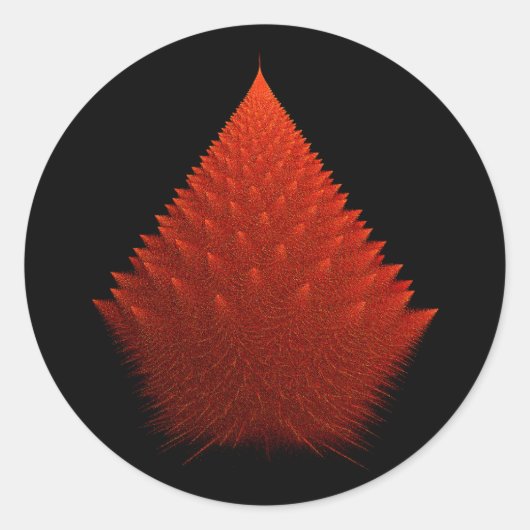 Sticker Rond Red Incendia Script Fractal (Devant)