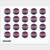 Sticker Rond Red Kanji Love Washi Heart (Feuille)