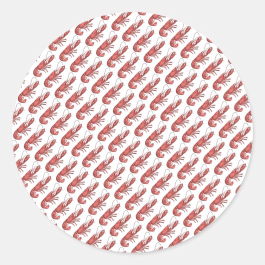 Sticker Rond Red Lobster Image Design (Devant)