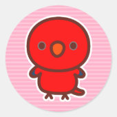 Sticker Rond Red Lory (Devant)