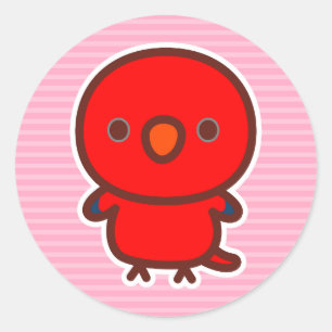 Sticker Rond Red Lory