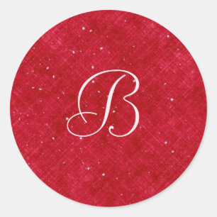 Sticker Rond Red Monogram fausse Parties scintillant Belly Band