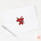 Sticker Rond Red Ninja Claw-Pas De Mots (Enveloppe)