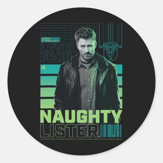 Sticker Rond Red One - Naughty Lister (Devant)