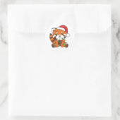 Sticker Rond Red Panda Christmas Winter Animaux Red Pandas Clas (Sac)