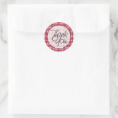 Sticker Rond Red Plaid | MERCI (Sac)