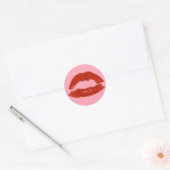 Sticker Rond Red Pop Art Lips (Enveloppe)