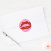 Sticker Rond Red Pop Art Lips (Enveloppe)