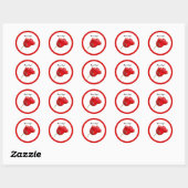 Sticker Rond Red Poppies Jour du Souvenir N'oubliez jamais l'ar (Feuille)