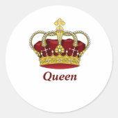 STICKER ROND RED QUEEN CROWN (Devant)
