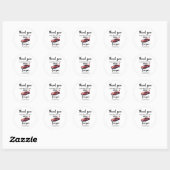 Sticker Rond Red Race Car 2e anniversaire (Feuille)