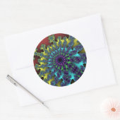 Sticker Rond Red Rainbow Burst (Enveloppe)