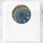 Sticker Rond Red Rainbow Burst (Sac)