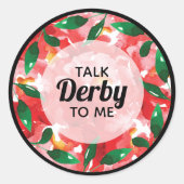 Sticker Rond Red Roses me parle Derby (Devant)