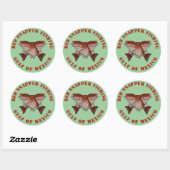 Sticker Rond Red Snapper Pêche Golfe du Mexique (Feuille)