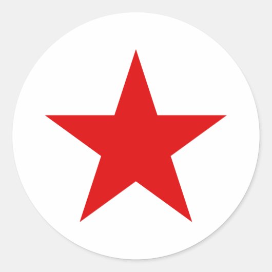 Sticker Rond Red Star (Devant)