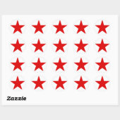Sticker Rond Red Star (Feuille)