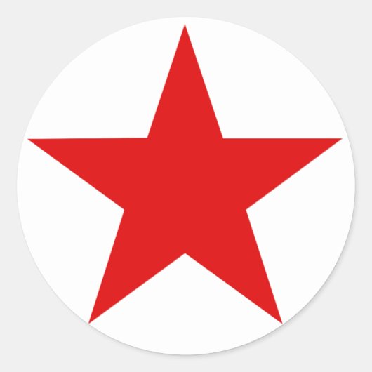 Sticker Rond Red Star (Devant)