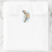 Sticker Rond Red Tail Hawk Art (Sac)