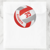 Sticker Rond red team colors girrls boys volley (Sac)