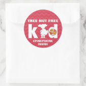 Sticker Rond Red Tree Nut gratuit fille enfant Silhouette Epine (Sac)