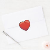 Sticker Rond Red Valentine Heart (Enveloppe)