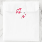 Sticker Rond Red Vines Merci (Sac)