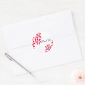 Sticker Rond Red Vines Merci (Enveloppe)