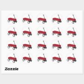Sticker Rond Red Wagon (Feuille)