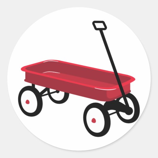 Sticker Rond Red Wagon (Devant)
