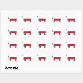 Sticker Rond Red Wagon (Feuille)