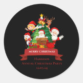 Sticker Rond Red White Simple Merry Christmas T Shirt (Devant)