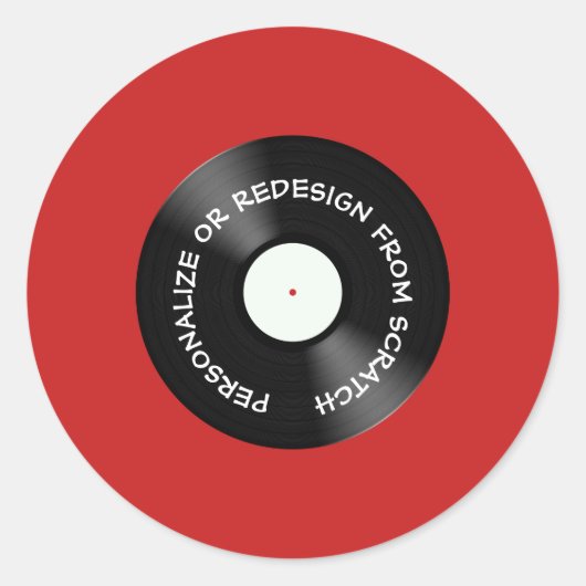 Sticker Rond Redessiner à partir de Scratch ou Personnaliser - (Devant)