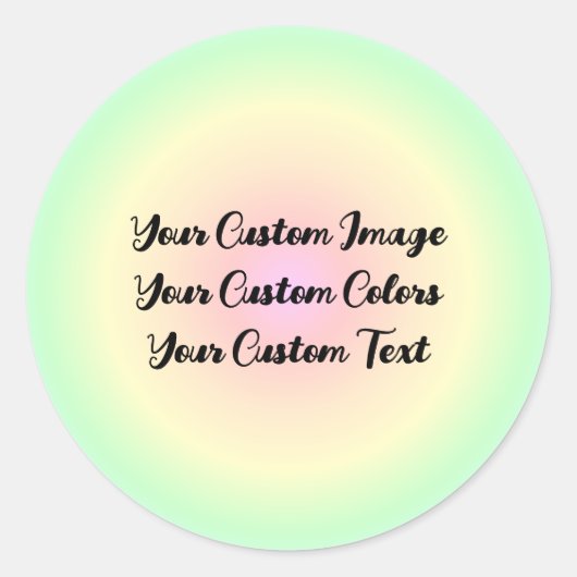 Sticker Rond Redessiner à partir de zéro - Concevez ceci (Devant)