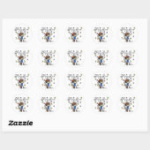 Sticker Rond Redhead Boy Rock Star (Feuille)