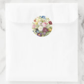 Sticker rond Redoute Bouquet de fleurs (Sac)