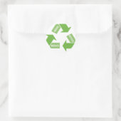 Sticker Rond Réduction de la réutilisation du recyclage vert (Sac)