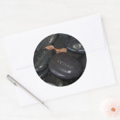 Sticker Rond réduire la réutilisation des roches recyle (Enveloppe)