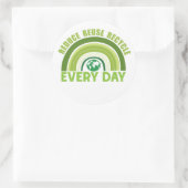 Sticker Rond Réduire la réutilisation du recyclage (Sac)