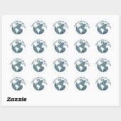 Sticker Rond Réduire la réutilisation Recycle Planète Ressource (Feuille)