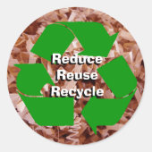 Sticker Rond Réduire, réutiliser, recycler (Devant)