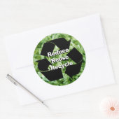 Sticker Rond Réduire, réutiliser, recycler (Enveloppe)