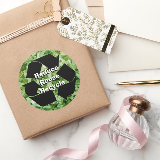 Sticker Rond Réduire, réutiliser, recycler (Cadeaux)