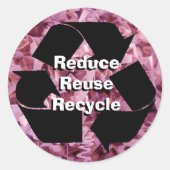 Sticker Rond Réduire, réutiliser, recycler (Devant)