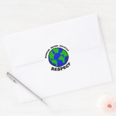 Sticker Rond Réduire, réutiliser, recycler, respecter les autoc (Enveloppe)