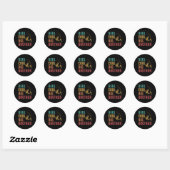 Sticker Rond Reel Cool Big Brother Funny Matching Famille Pêche (Feuille)